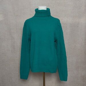 Zenana Outfitters Teal Cowl Neck Sweater